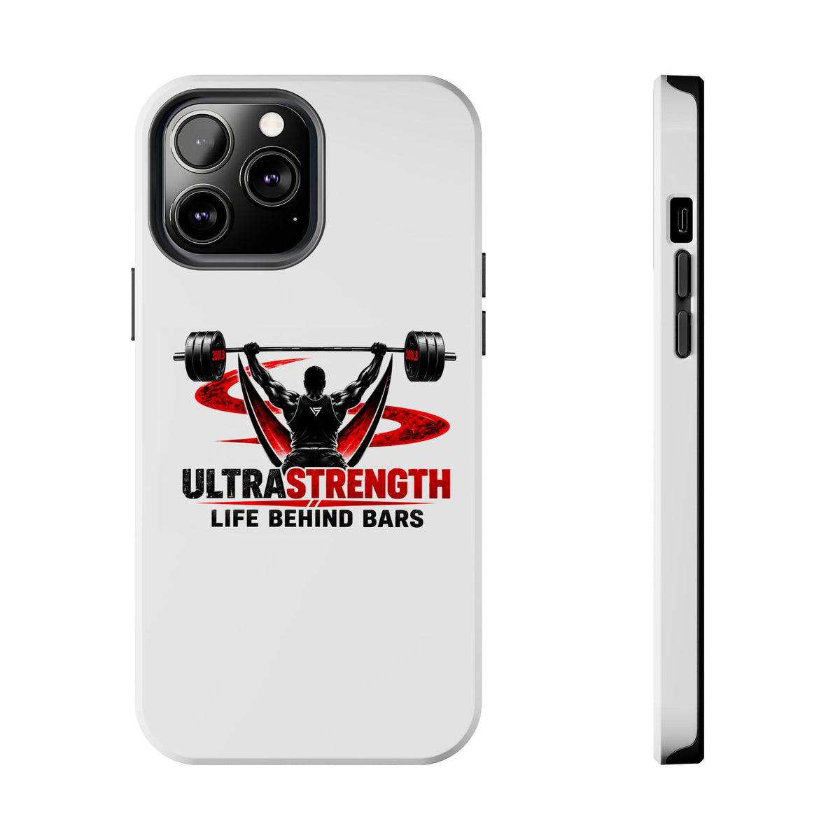 Ultra Strength 'Life Behind Bars' Tough Phone Case — Weightlifting Barbell Design