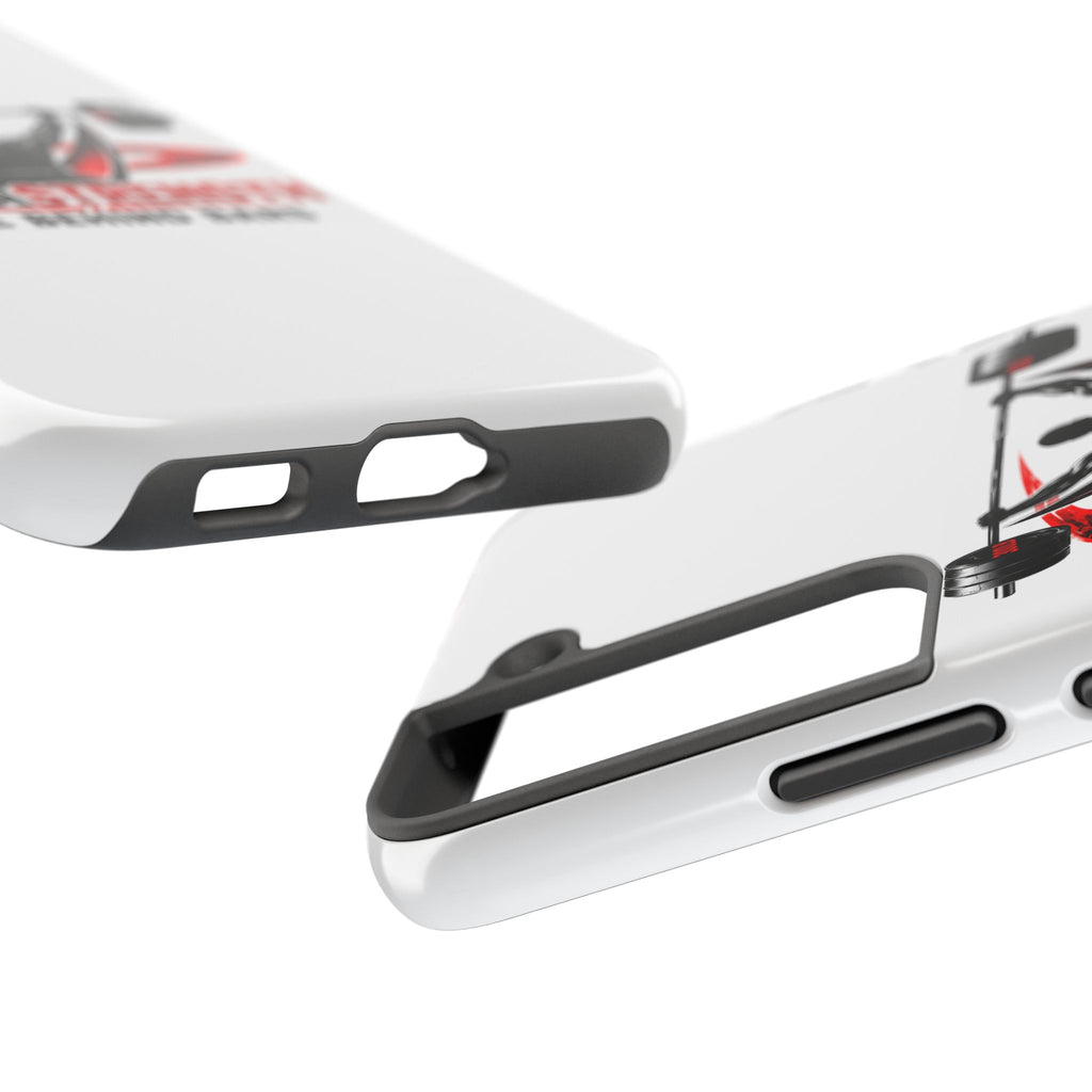 Ultra Strength 'Life Behind Bars' Tough Phone Case — Weightlifting Barbell Design