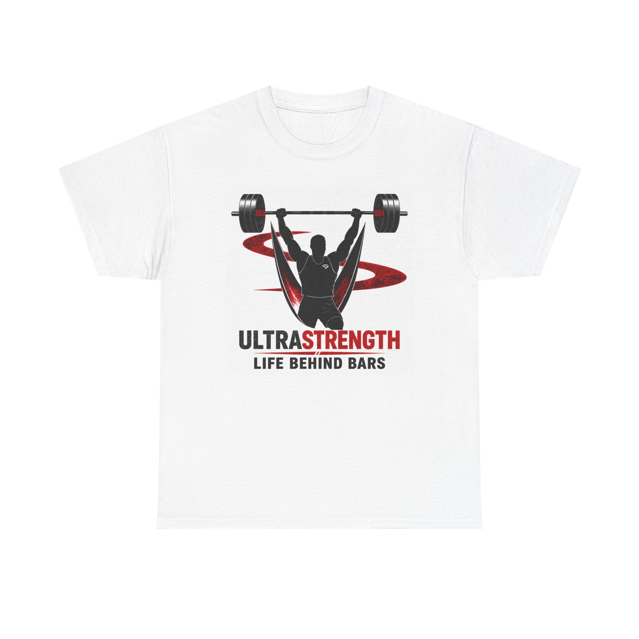Ultra Strength Life Behind Bars T-Shirt | Weightlifting Gym Tee