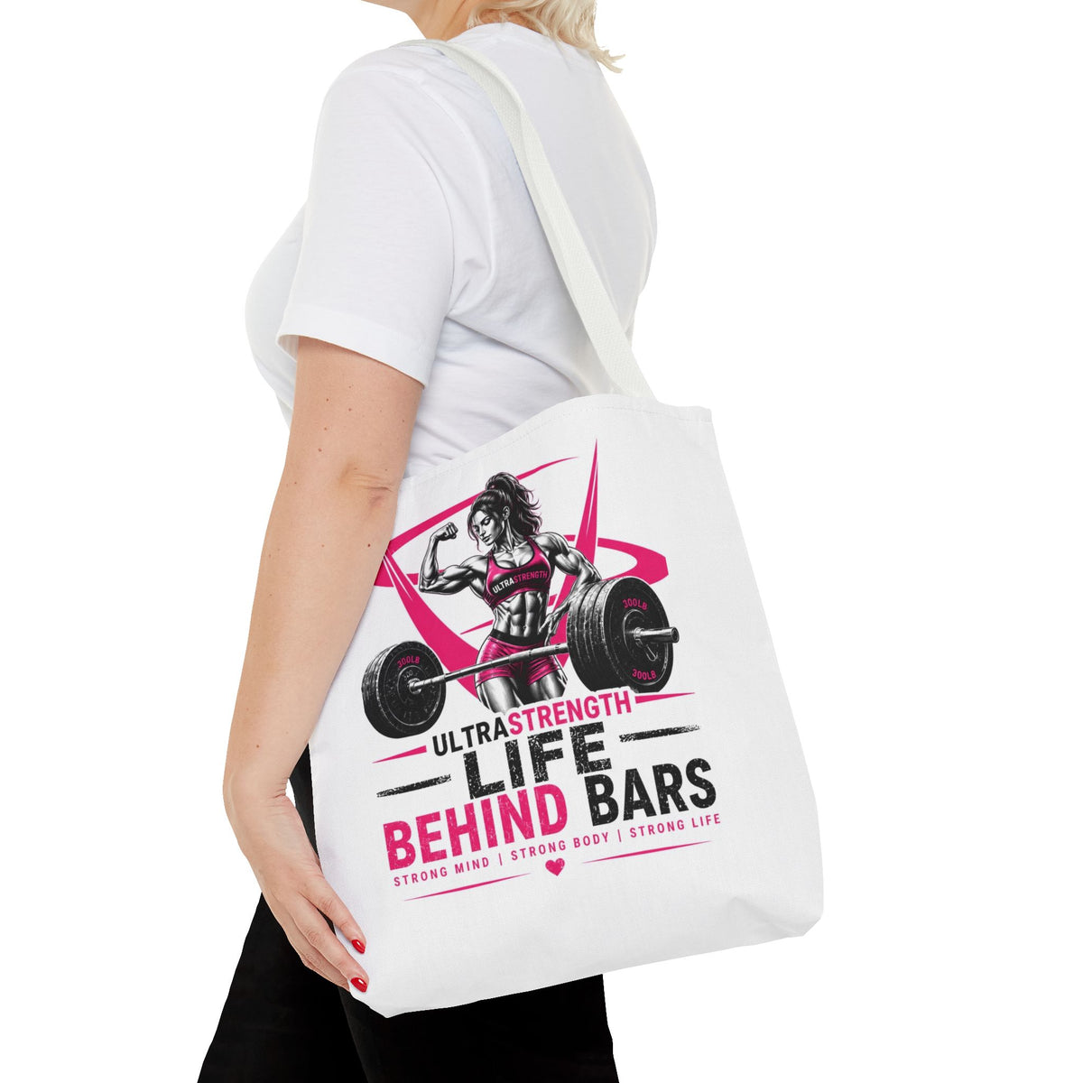 Fitness Tote Bag — "Life Behind Bars" Weightlifting Gym Bag