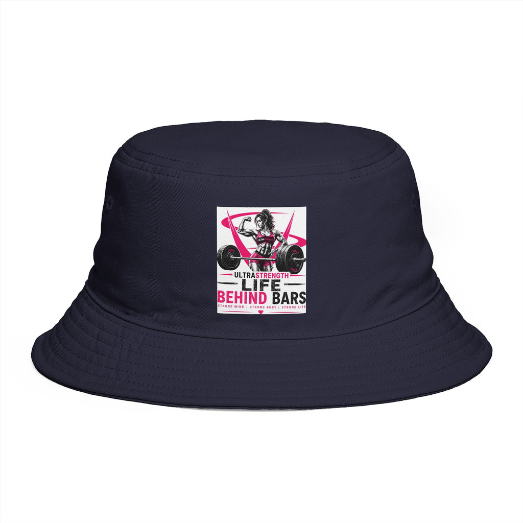 Bucket Hat — "Life Behind Bars" Weightlifting Retro Graphic