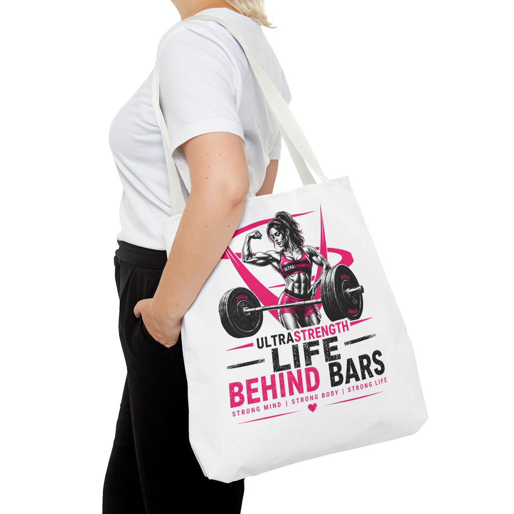 Fitness Tote Bag — "Life Behind Bars" Weightlifting Gym Bag