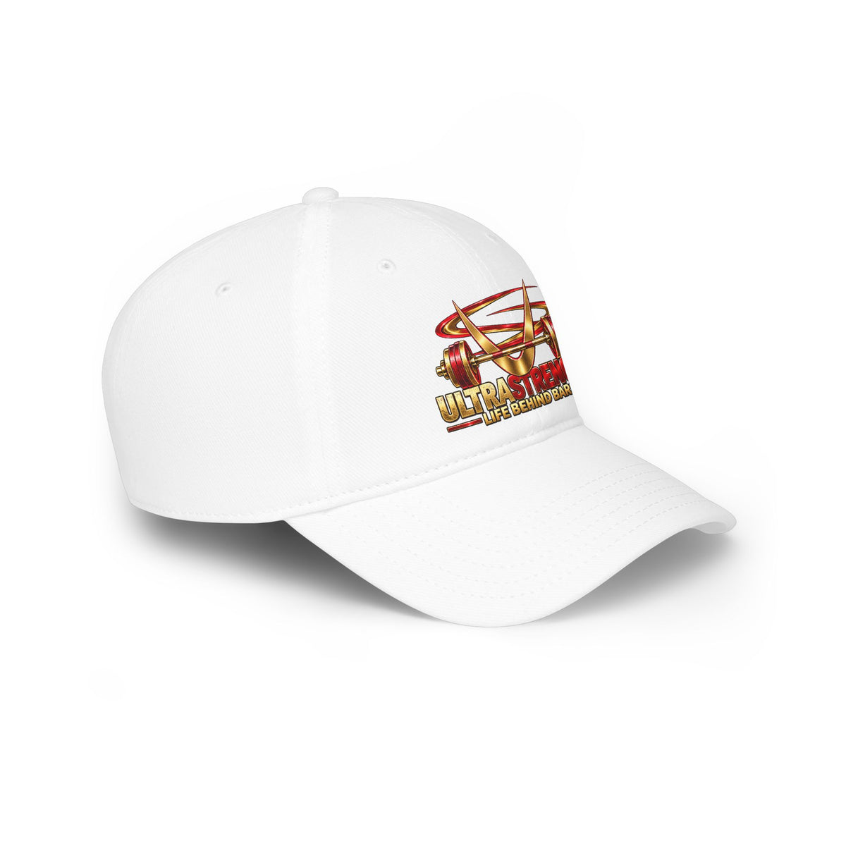 Low Profile Baseball Cap — 'Ultra the Wolf: Life Behind Bars' Gold Emblem Hat