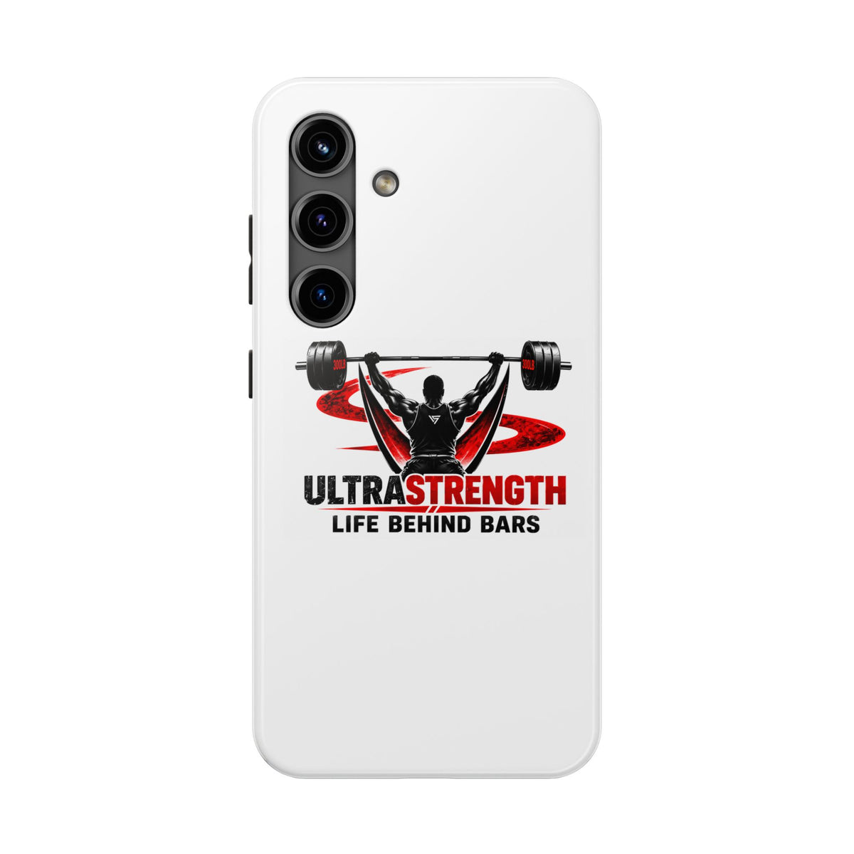 Ultra Strength 'Life Behind Bars' Tough Phone Case — Weightlifting Barbell Design