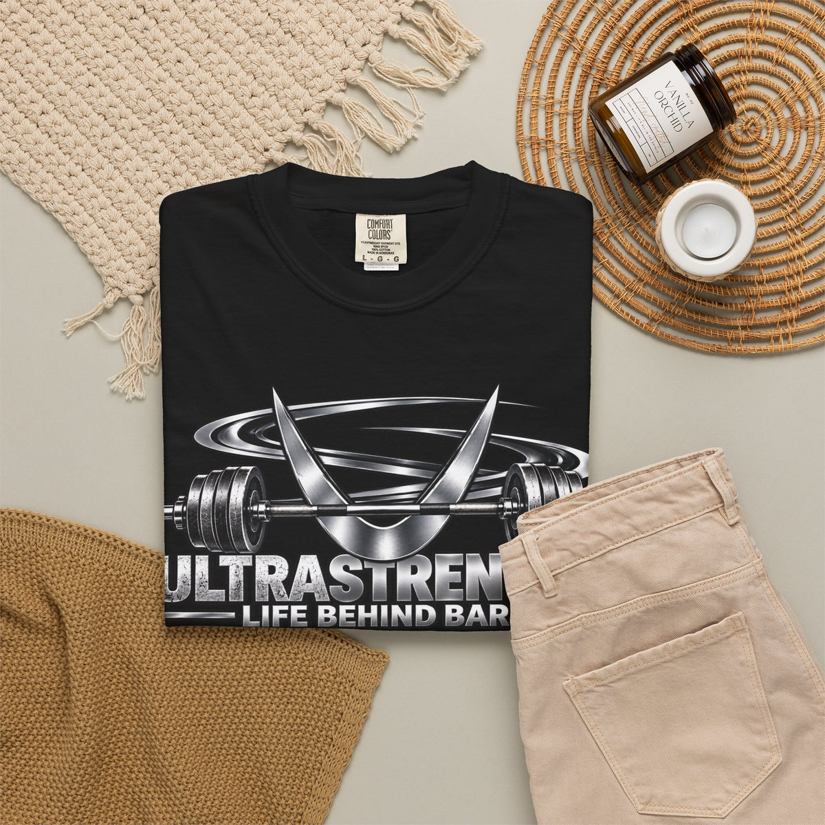 Strength Barbell T-Shirt – "UltraStrength: Life Behind Bars" Gym Tee