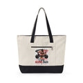 Canvas Tote Bag — “Life Behind Bars” Biker American Flag Design