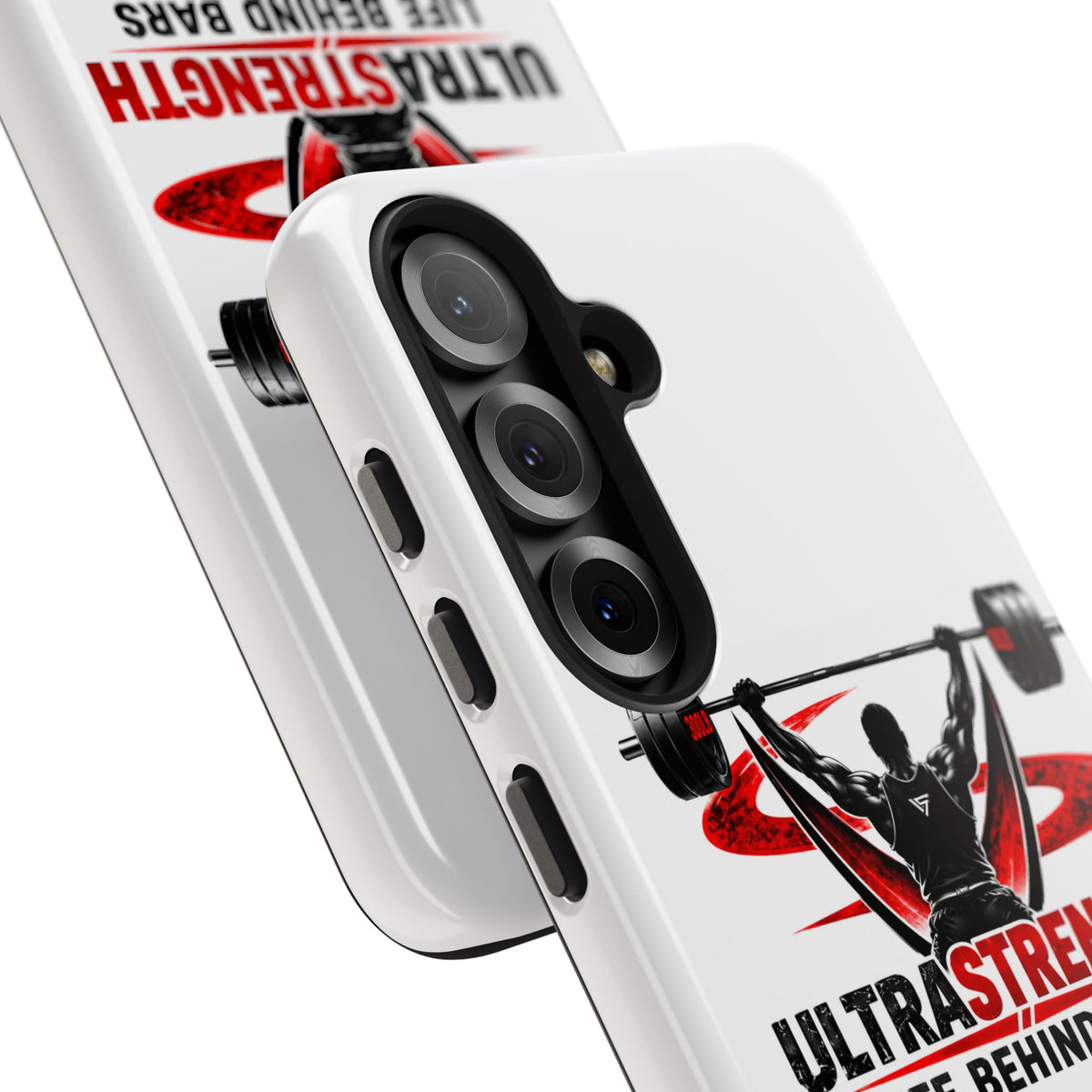 Ultra Strength 'Life Behind Bars' Tough Phone Case — Weightlifting Barbell Design