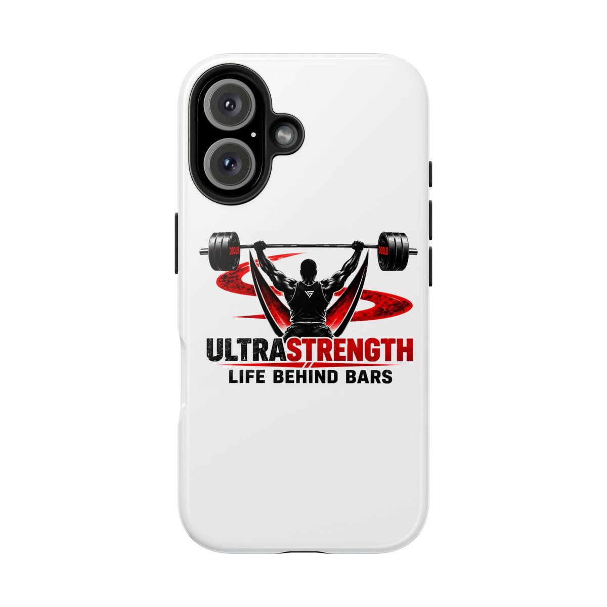 Ultra Strength 'Life Behind Bars' Tough Phone Case — Weightlifting Barbell Design