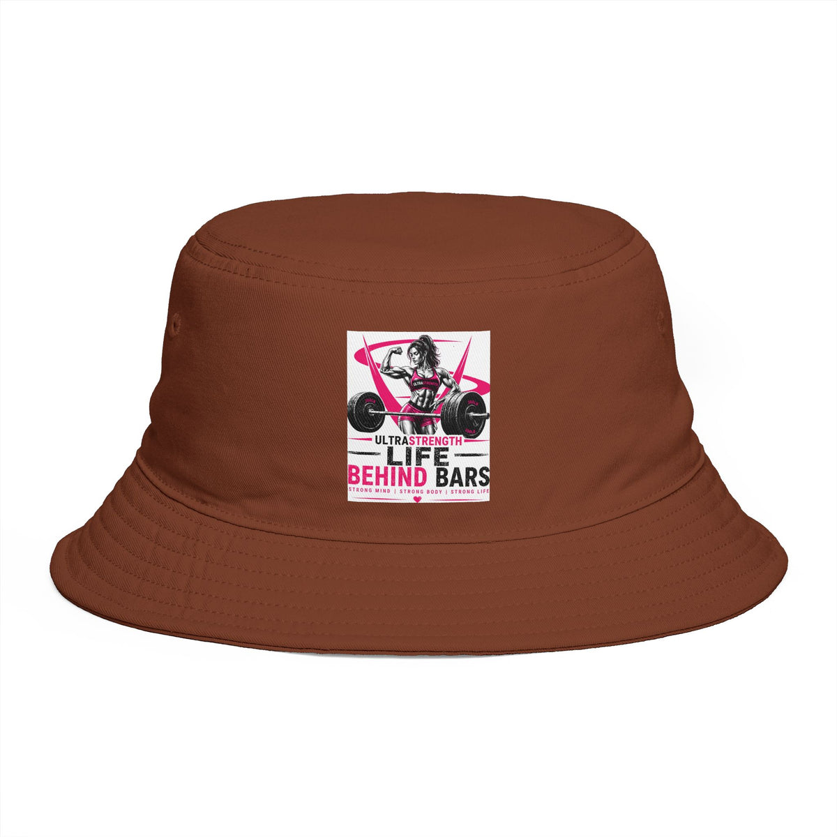Bucket Hat — "Life Behind Bars" Weightlifting Retro Graphic