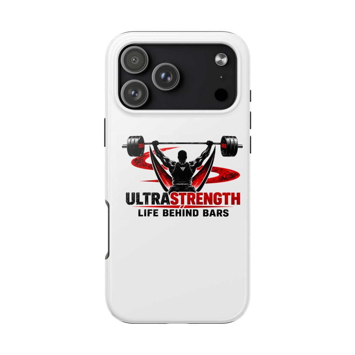 Ultra Strength 'Life Behind Bars' Tough Phone Case — Weightlifting Barbell Design