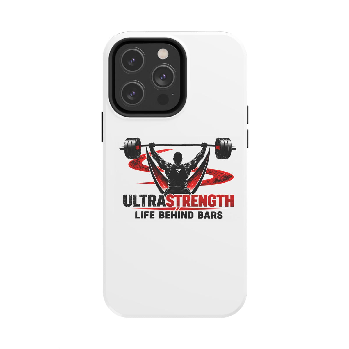 Ultra Strength 'Life Behind Bars' Tough Phone Case — Weightlifting Barbell Design
