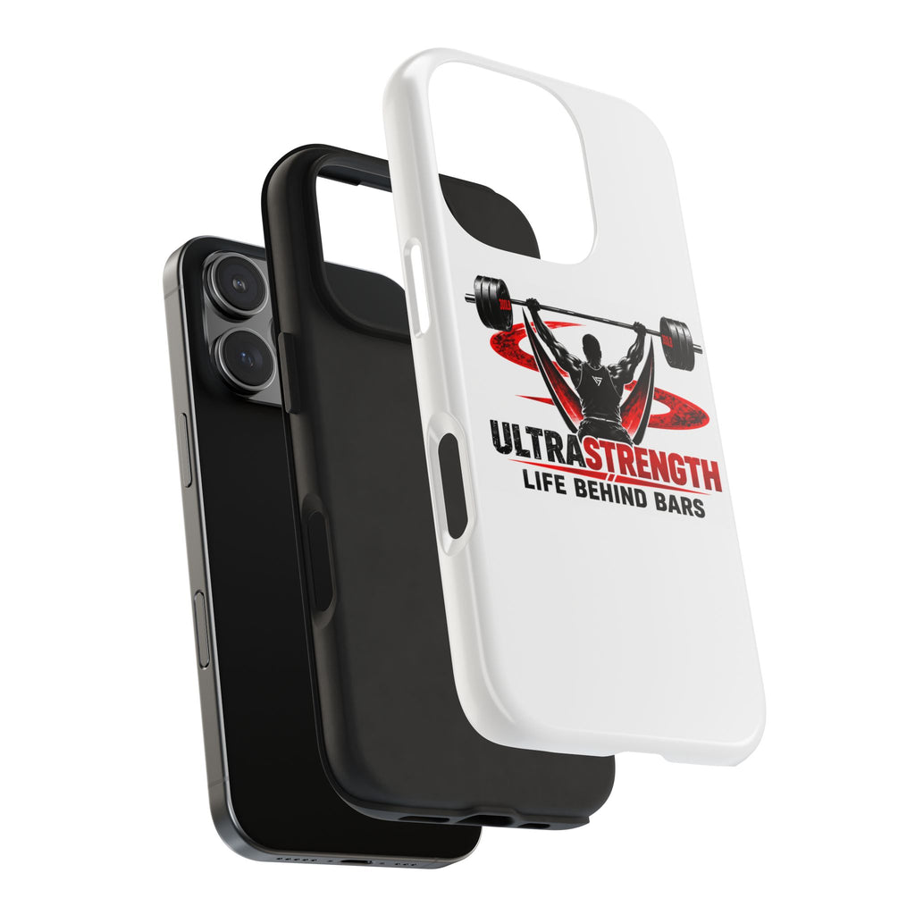 Ultra Strength 'Life Behind Bars' Tough Phone Case — Weightlifting Barbell Design