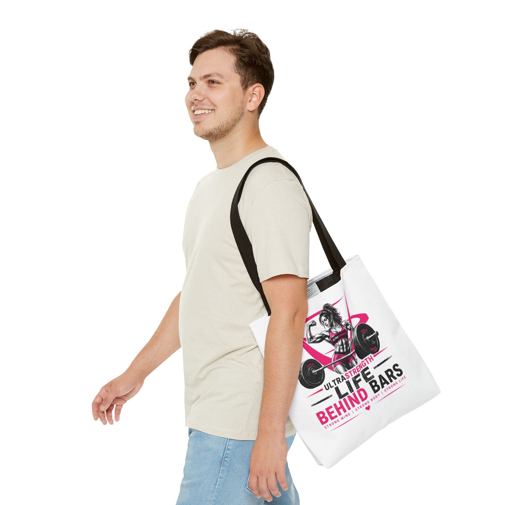 Fitness Tote Bag — "Life Behind Bars" Weightlifting Gym Bag