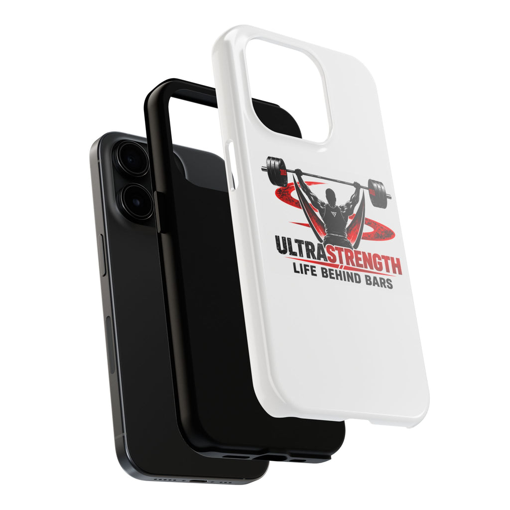 Ultra Strength 'Life Behind Bars' Tough Phone Case — Weightlifting Barbell Design