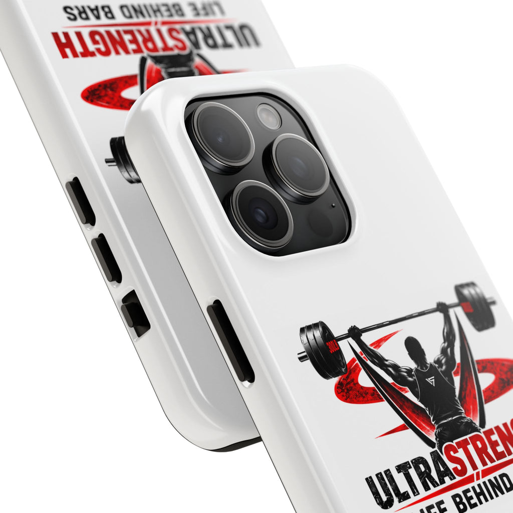Ultra Strength 'Life Behind Bars' Tough Phone Case — Weightlifting Barbell Design