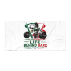 Beach Towel — "Life Behind Bars" Weightlifting Fitness Towel