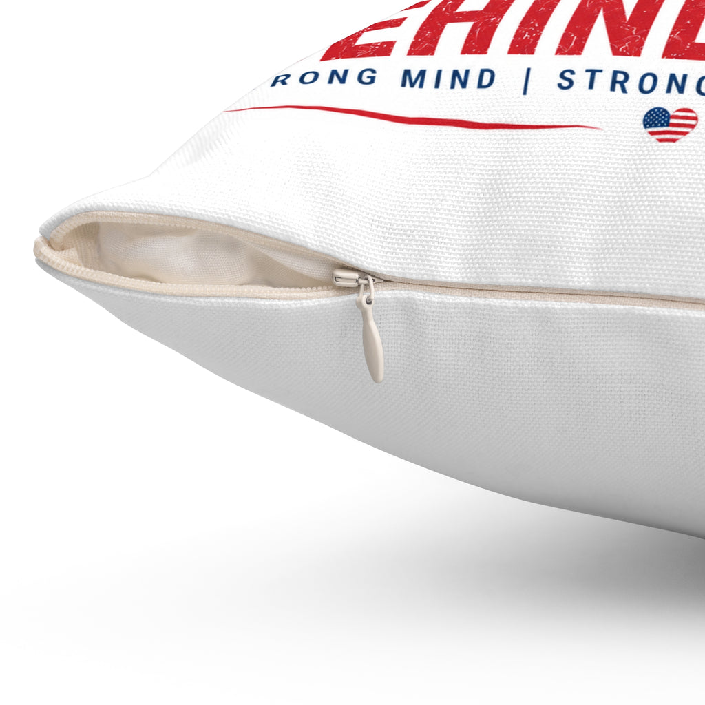 Life Behind Bars Pillow — Patriotic Female Weightlifting Barbell Throw Pillow