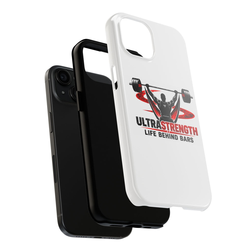 Ultra Strength 'Life Behind Bars' Tough Phone Case — Weightlifting Barbell Design