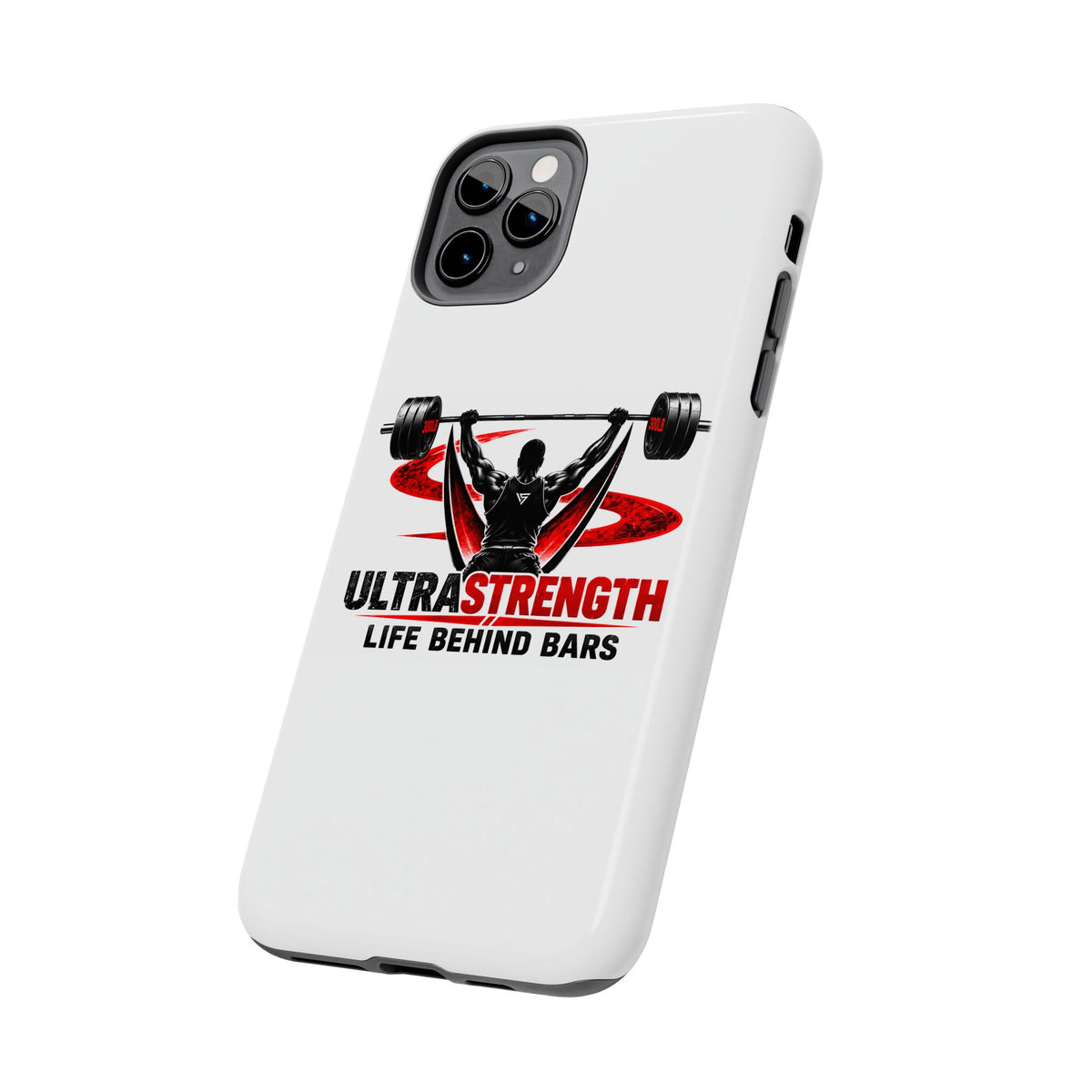 Ultra Strength 'Life Behind Bars' Tough Phone Case — Weightlifting Barbell Design