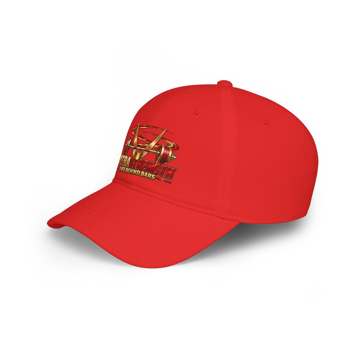 Low Profile Baseball Cap — 'Ultra the Wolf: Life Behind Bars' Gold Emblem Hat