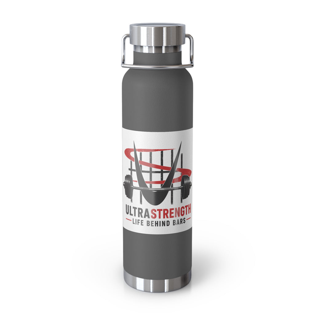 Insulated 22oz Water Bottle — "Ultrastrength: Life Behind Bars" Gym Stainless Vacuum Bottle