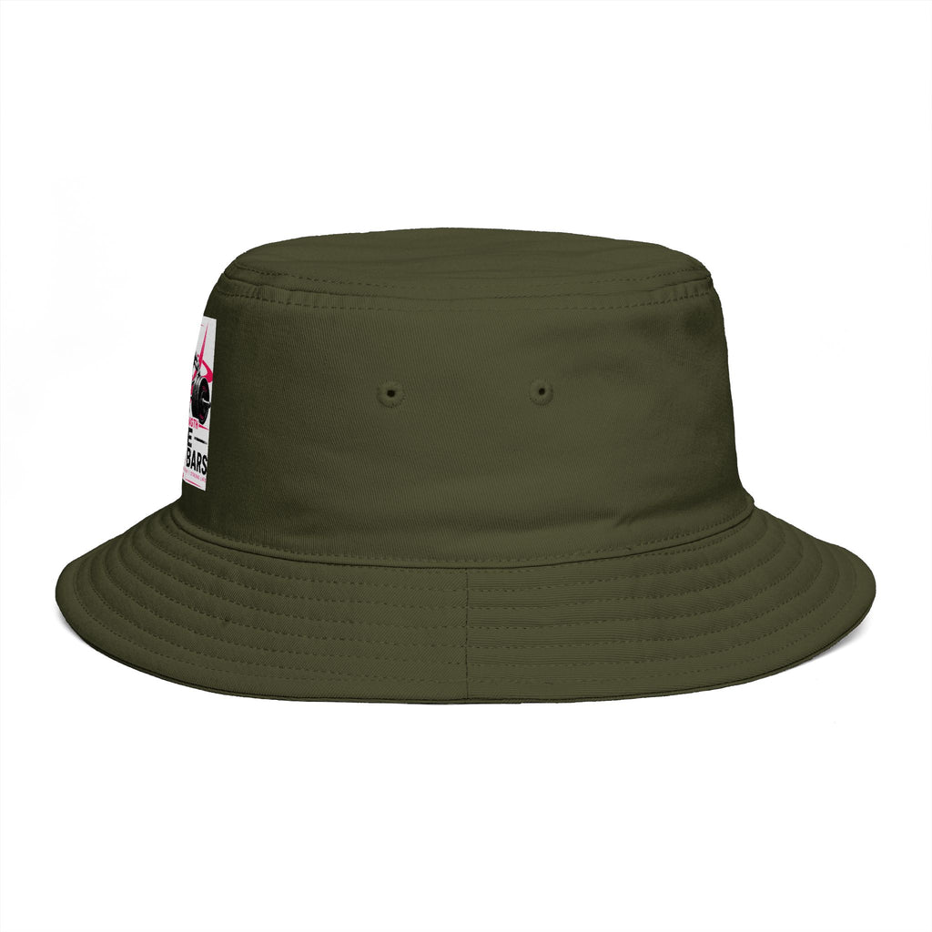 Bucket Hat — "Life Behind Bars" Weightlifting Retro Graphic