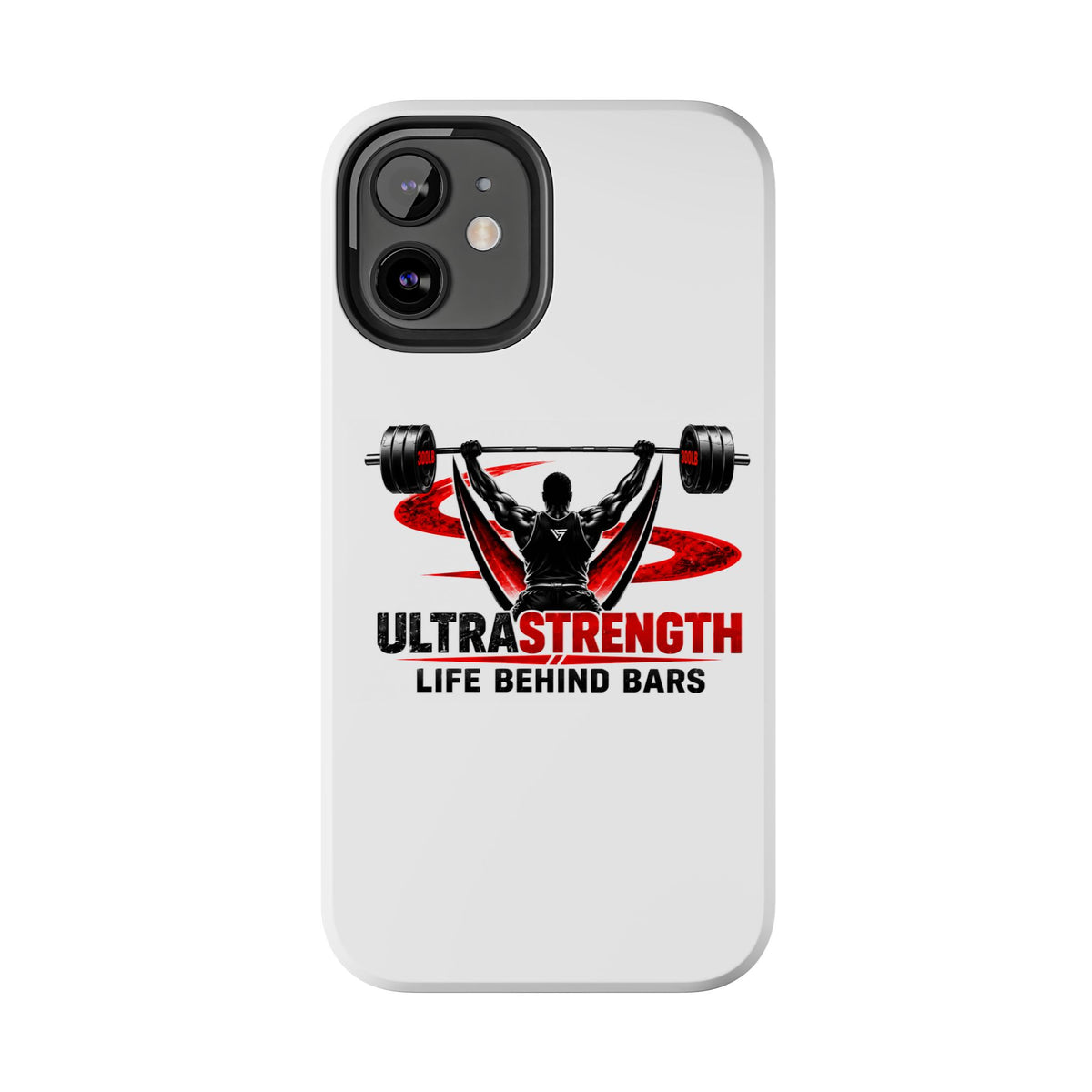 Ultra Strength 'Life Behind Bars' Tough Phone Case — Weightlifting Barbell Design