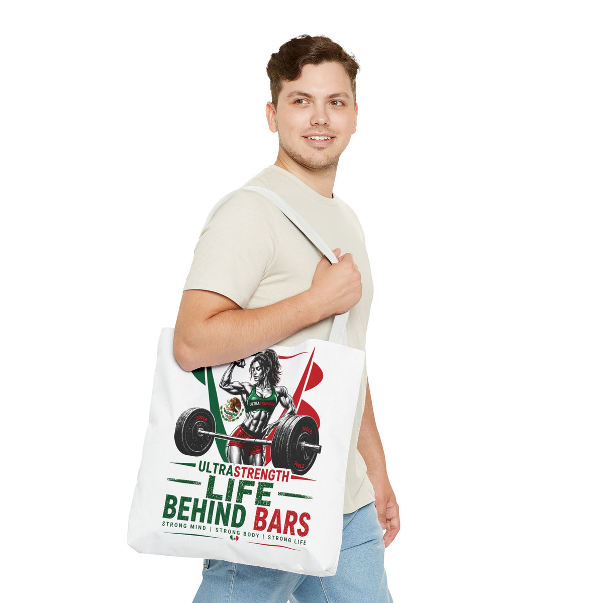 Life Behind Bars Weightlifting Tote Bag — Ultra Strength Fitness Gym Bag