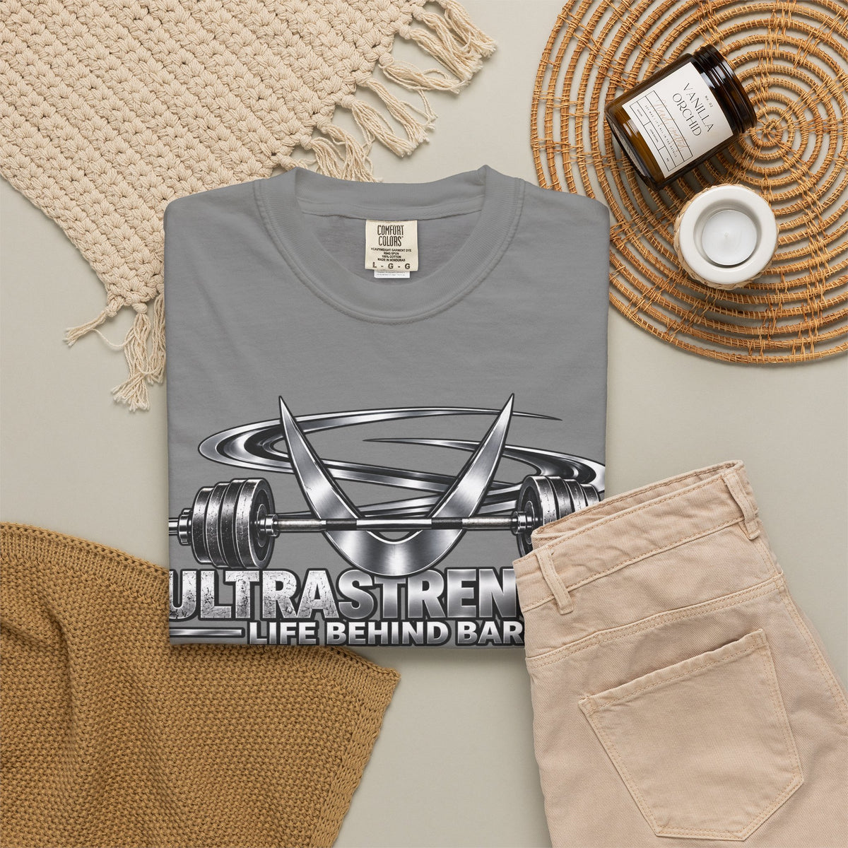Strength Barbell T-Shirt – "UltraStrength: Life Behind Bars" Gym Tee