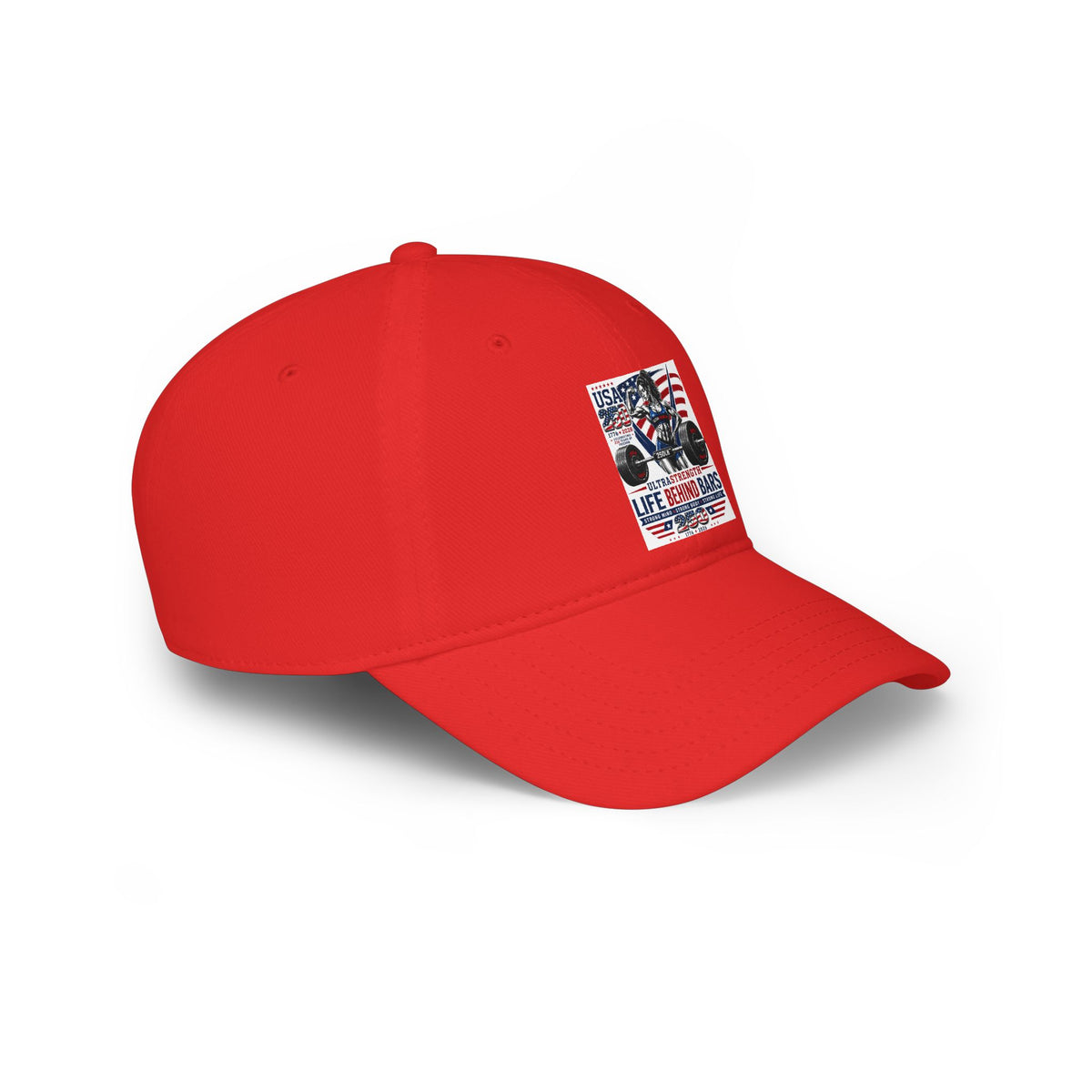 American Weightlifting Cap - 'Life Begins at the Bars' Low Profile Baseball Hat