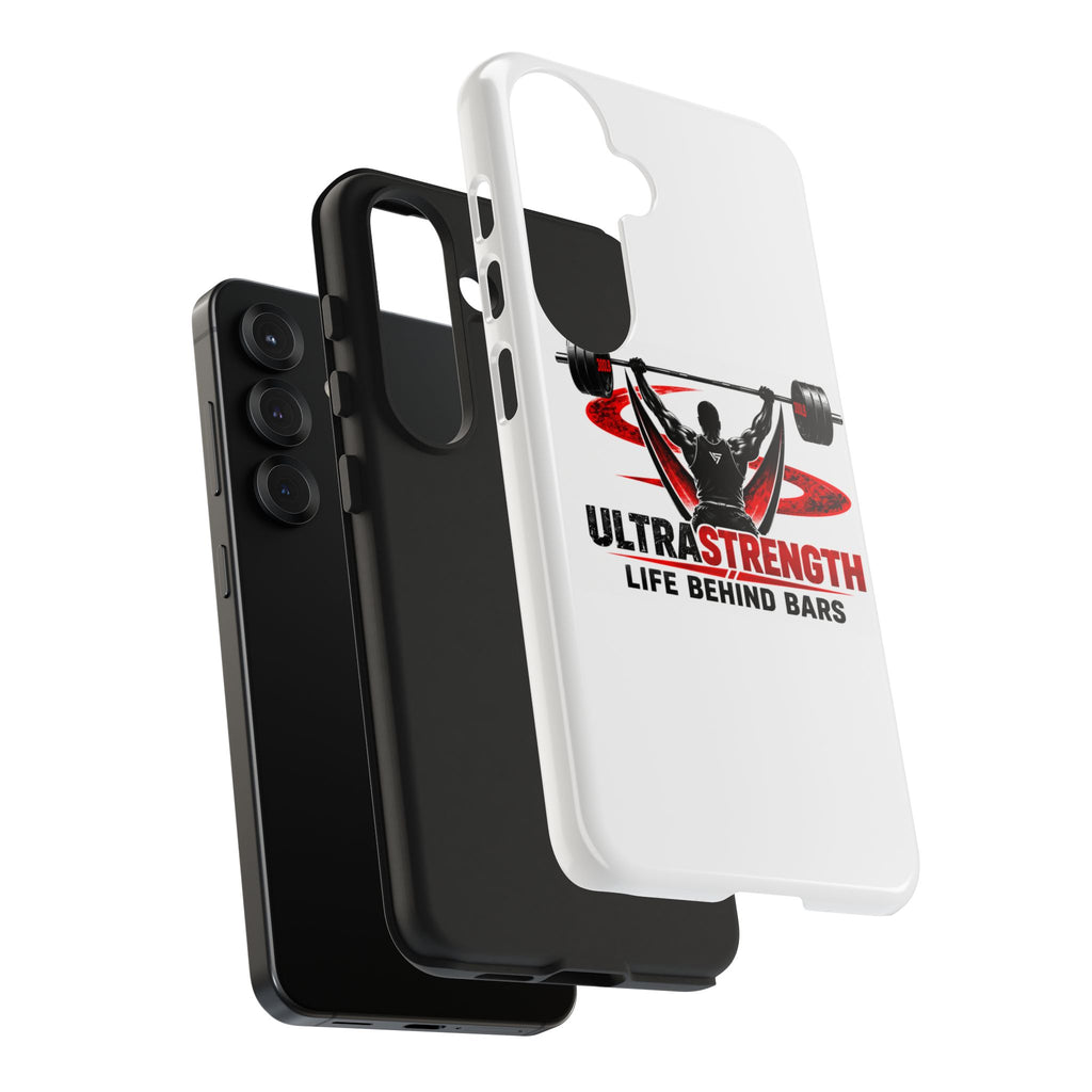 Ultra Strength 'Life Behind Bars' Tough Phone Case — Weightlifting Barbell Design