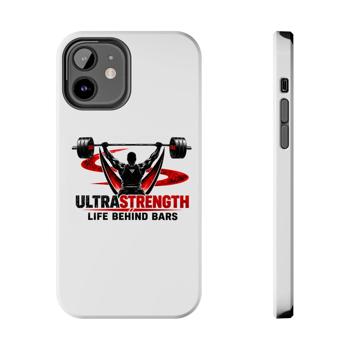 Ultra Strength 'Life Behind Bars' Tough Phone Case — Weightlifting Barbell Design