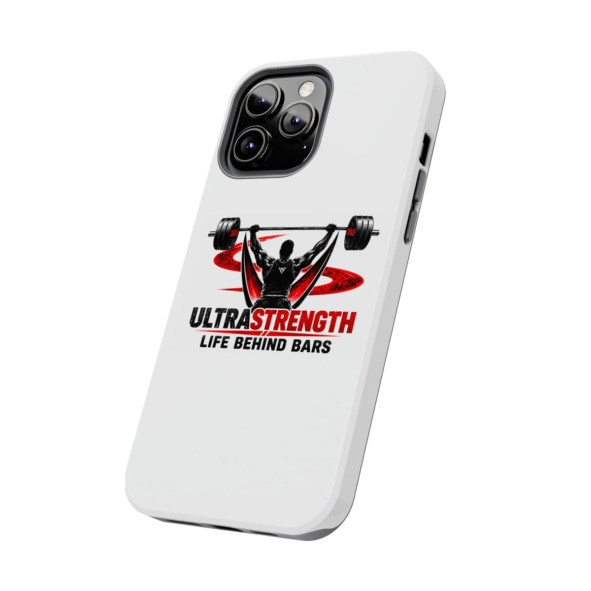 Ultra Strength 'Life Behind Bars' Tough Phone Case — Weightlifting Barbell Design