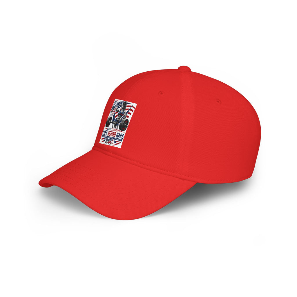 American Weightlifting Cap - 'Life Begins at the Bars' Low Profile Baseball Hat