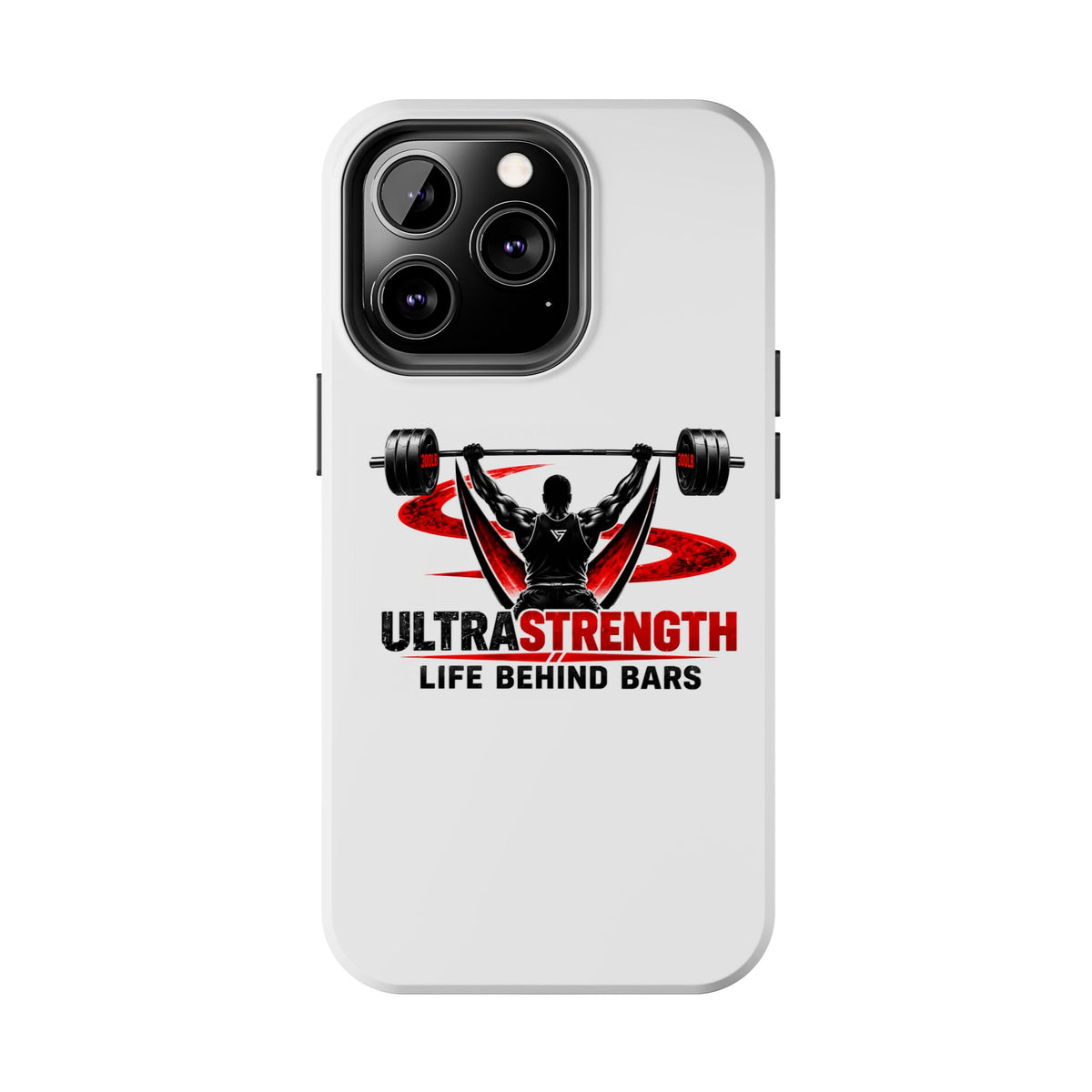 Ultra Strength 'Life Behind Bars' Tough Phone Case — Weightlifting Barbell Design