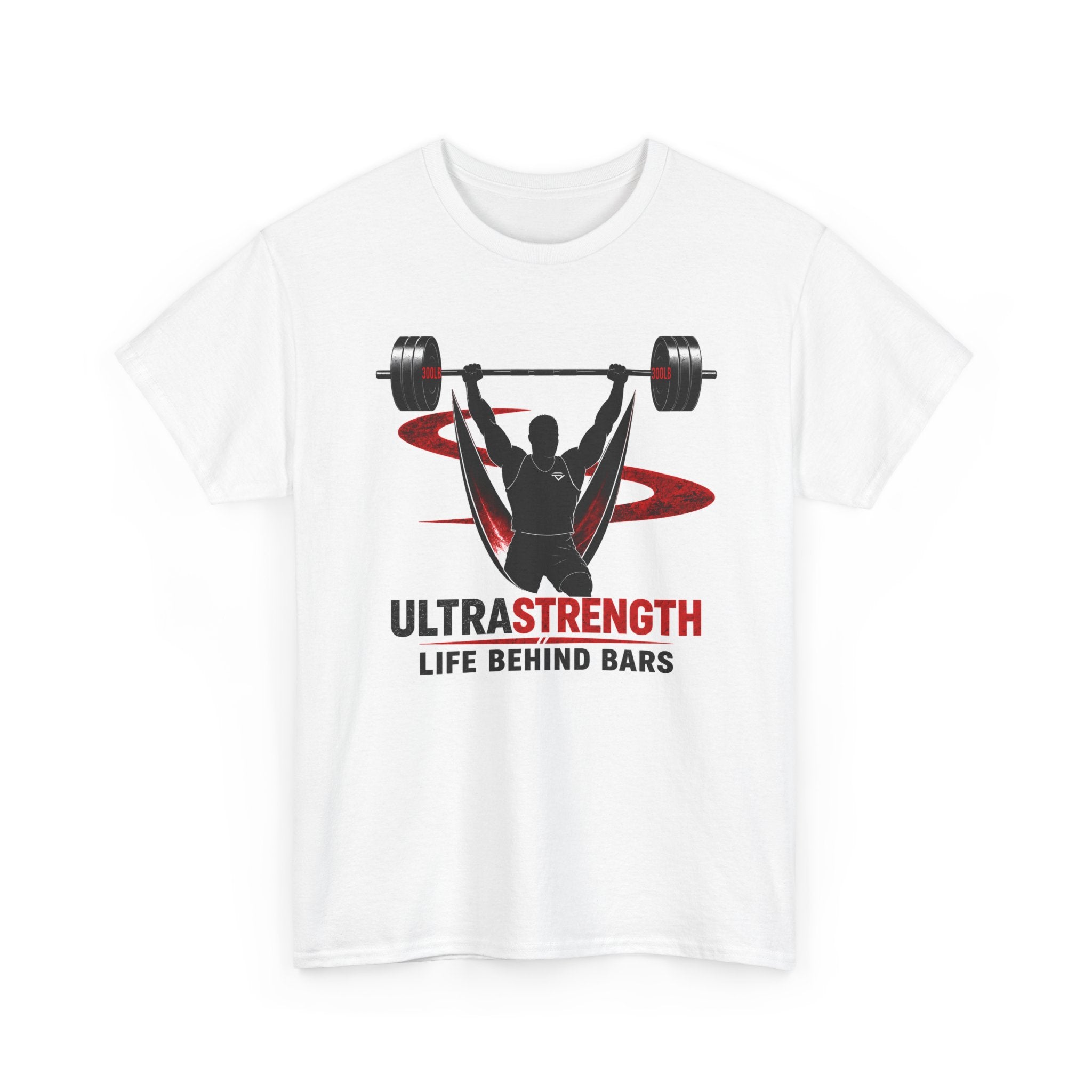 Ultra Strength Life Behind Bars T-Shirt | Weightlifting Gym Tee