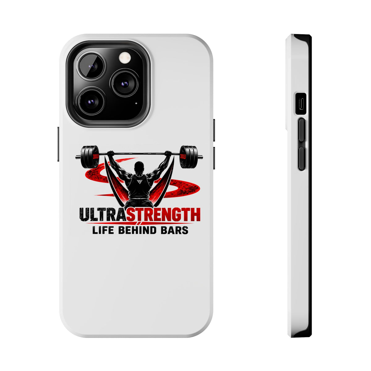 Ultra Strength 'Life Behind Bars' Tough Phone Case — Weightlifting Barbell Design