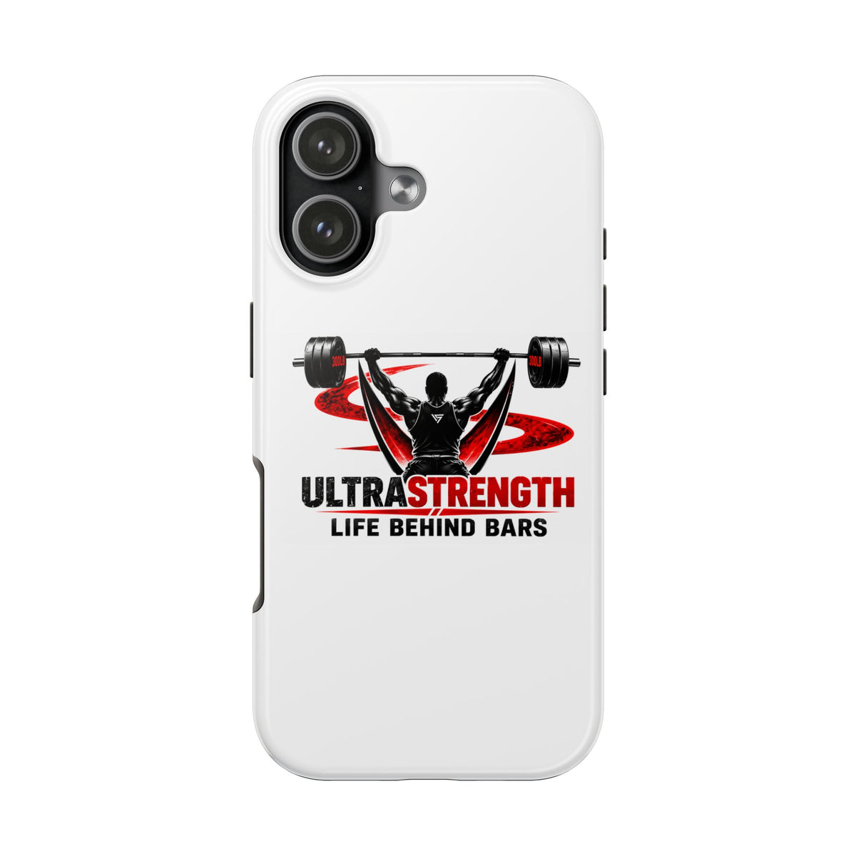 Ultra Strength 'Life Behind Bars' Tough Phone Case — Weightlifting Barbell Design