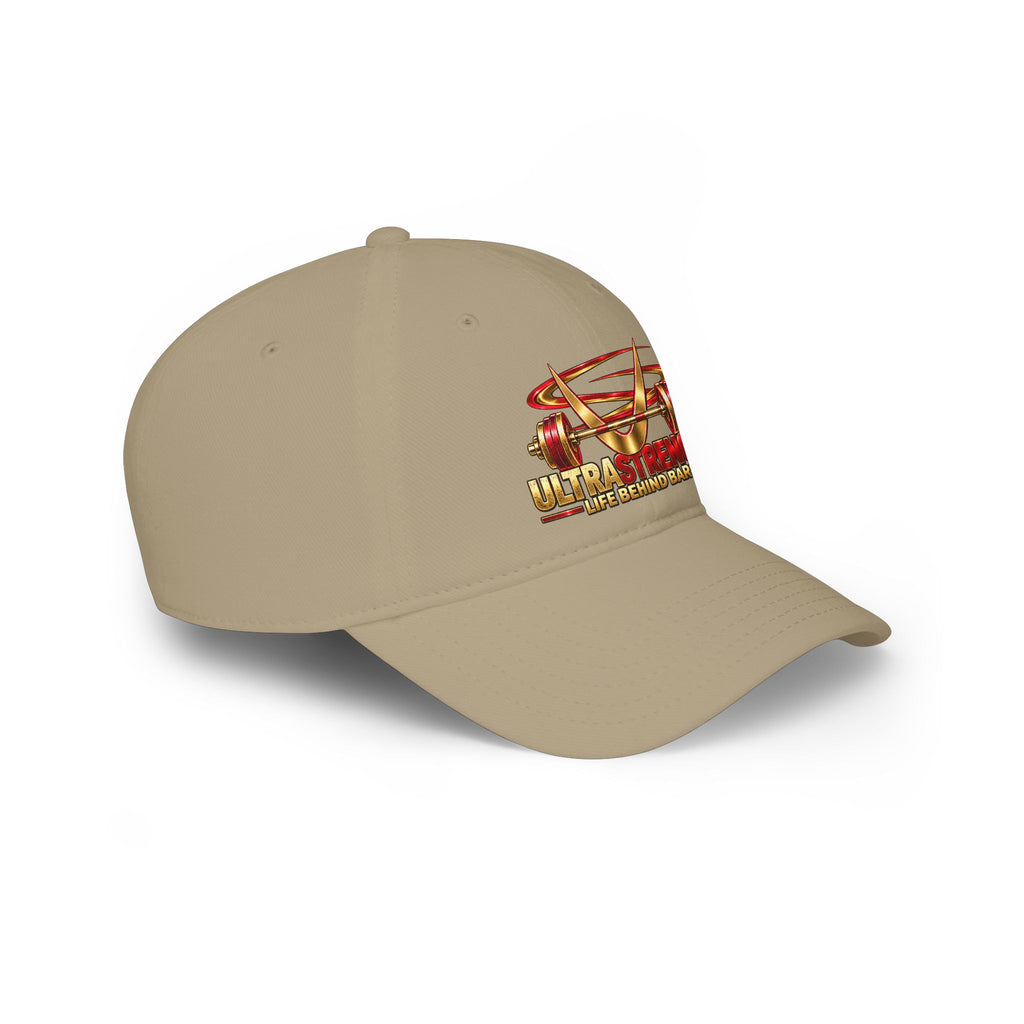 Low Profile Baseball Cap — 'Ultra the Wolf: Life Behind Bars' Gold Emblem Hat