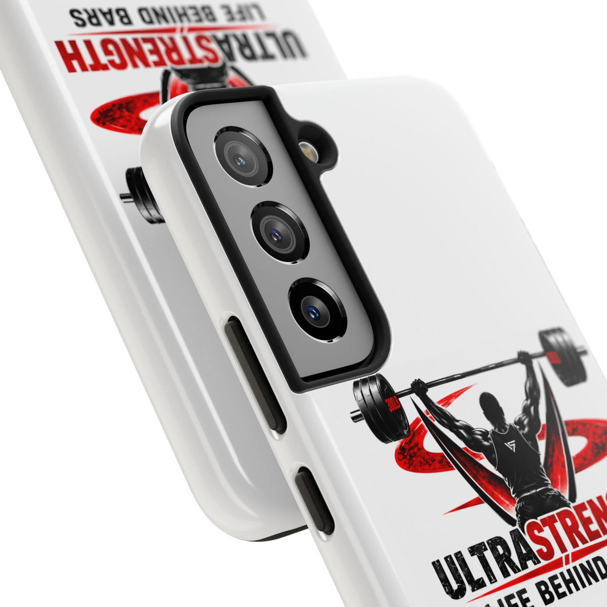 Ultra Strength 'Life Behind Bars' Tough Phone Case — Weightlifting Barbell Design