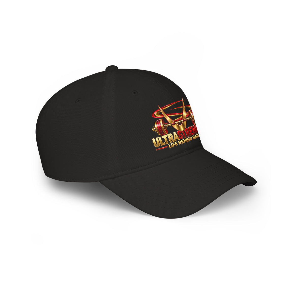 Low Profile Baseball Cap — 'Ultra the Wolf: Life Behind Bars' Gold Emblem Hat