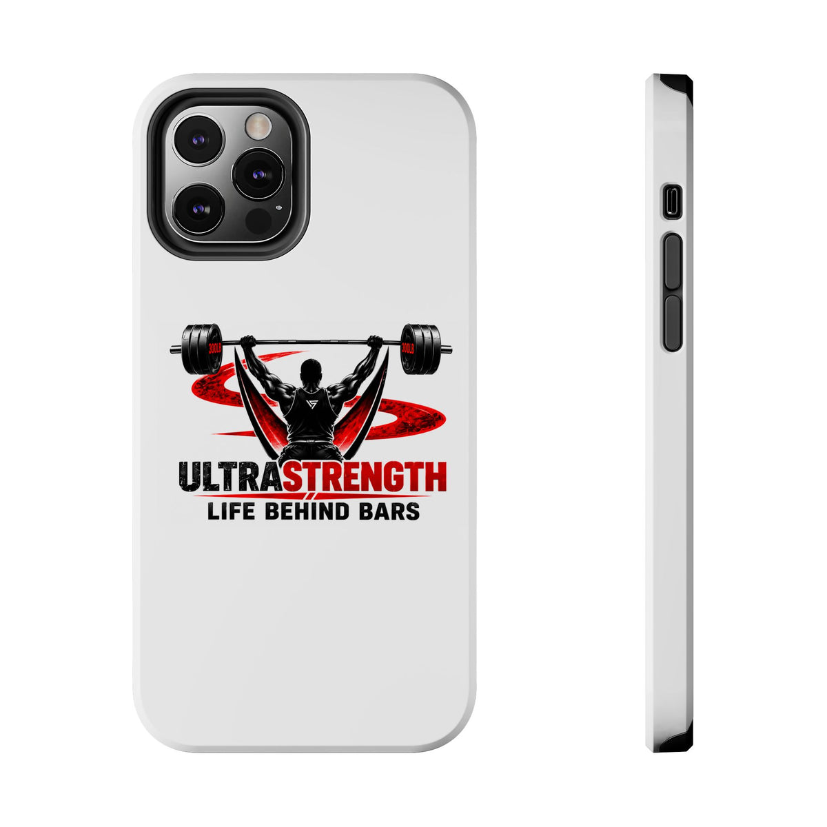 Ultra Strength 'Life Behind Bars' Tough Phone Case — Weightlifting Barbell Design