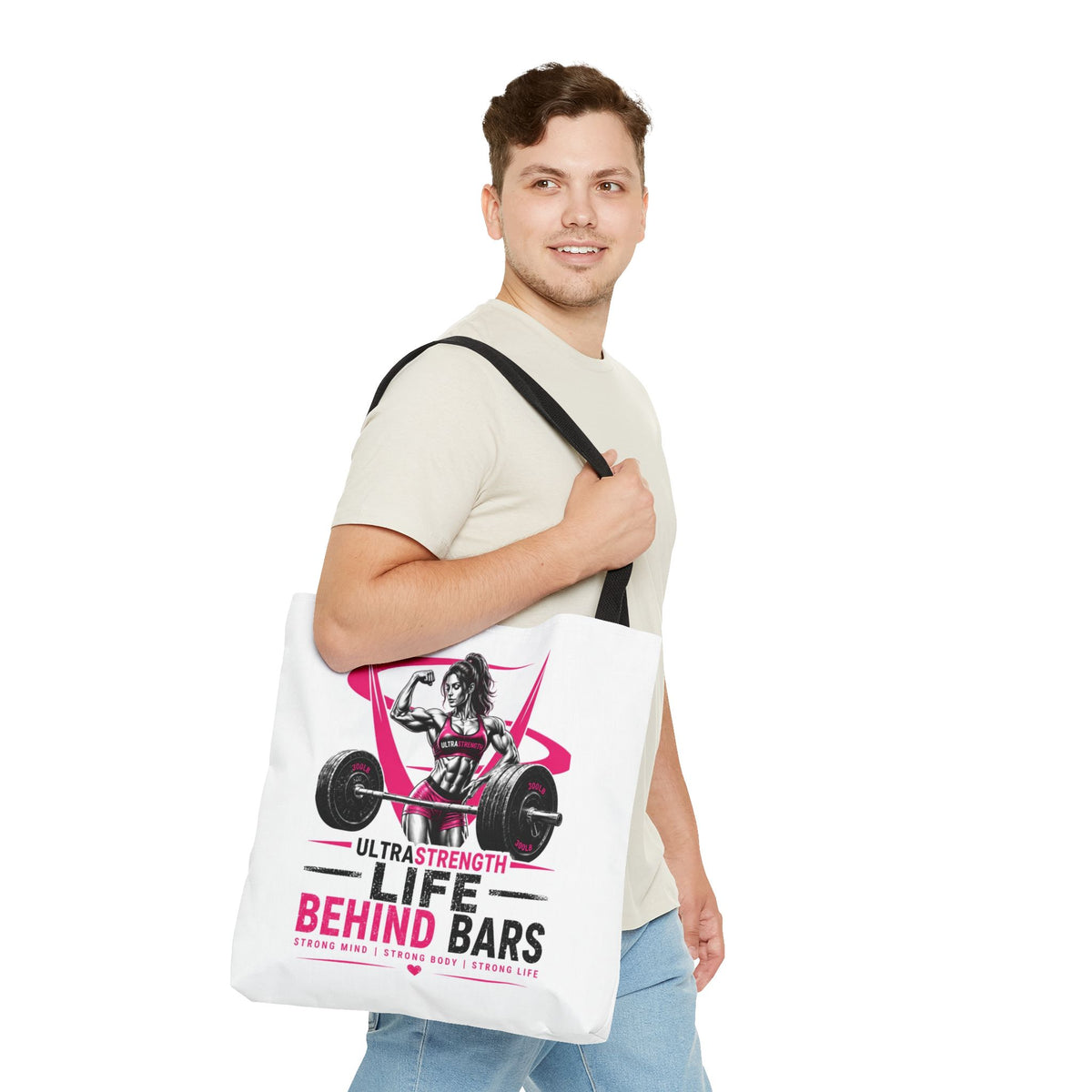Fitness Tote Bag — "Life Behind Bars" Weightlifting Gym Bag