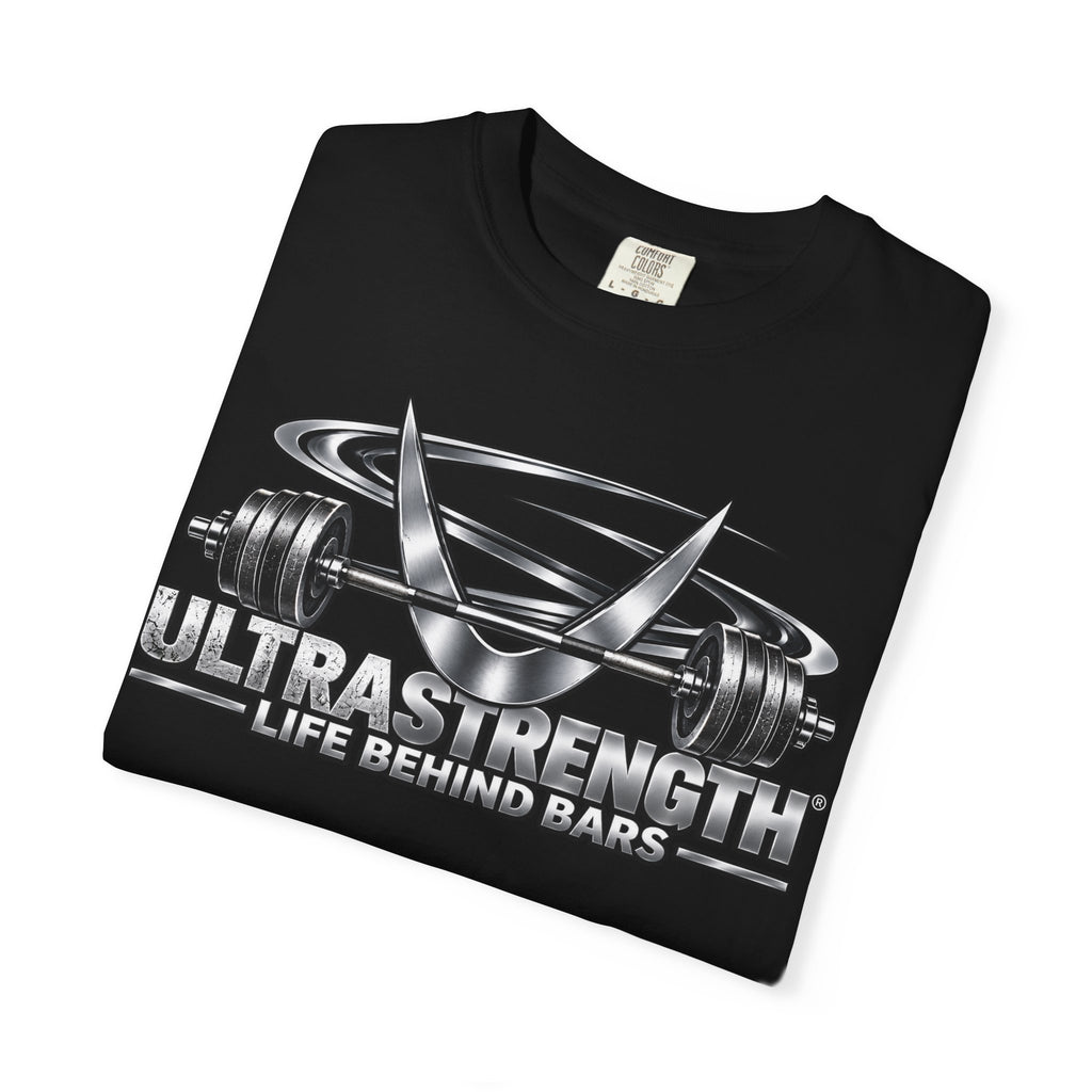 Strength Barbell T-Shirt – "UltraStrength: Life Behind Bars" Gym Tee