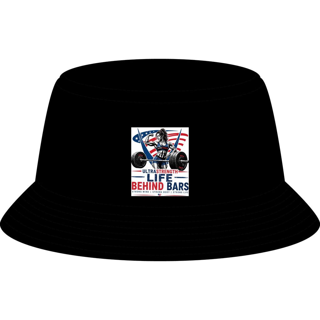 Bucket Hat — "Life Behind Bars" Motorcycle Graphic Nylon Bucket Hat