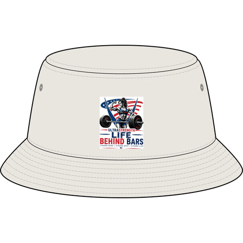 Bucket Hat — "Life Behind Bars" Motorcycle Graphic Nylon Bucket Hat