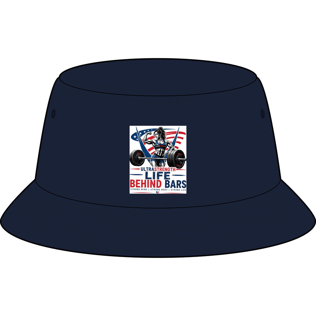 Bucket Hat — "Life Behind Bars" Motorcycle Graphic Nylon Bucket Hat