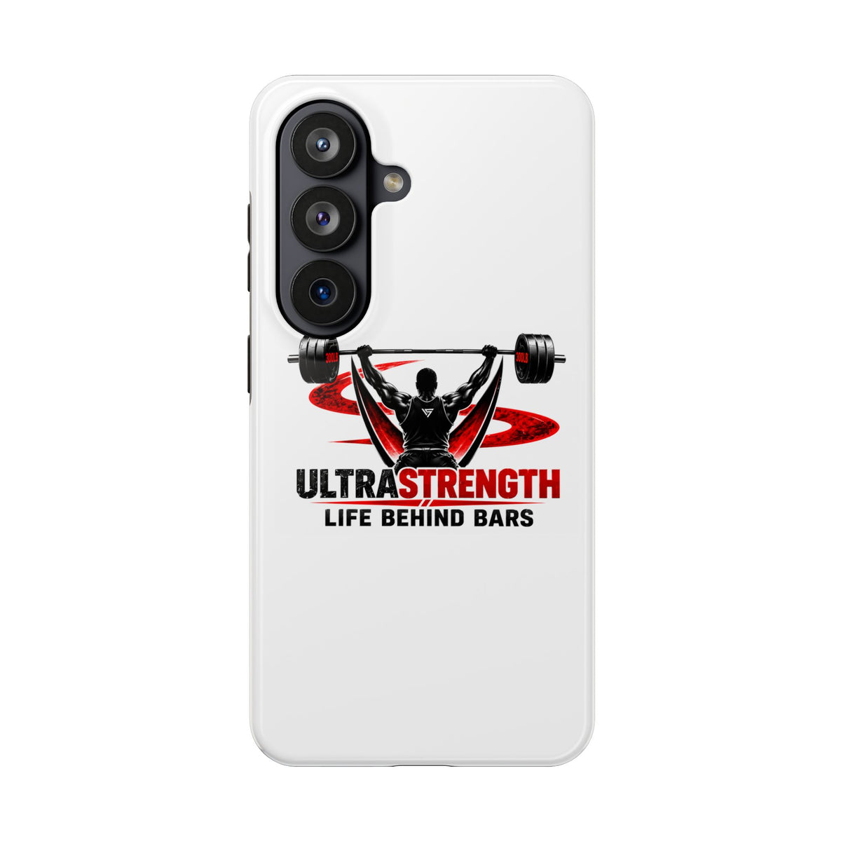 Ultra Strength 'Life Behind Bars' Tough Phone Case — Weightlifting Barbell Design