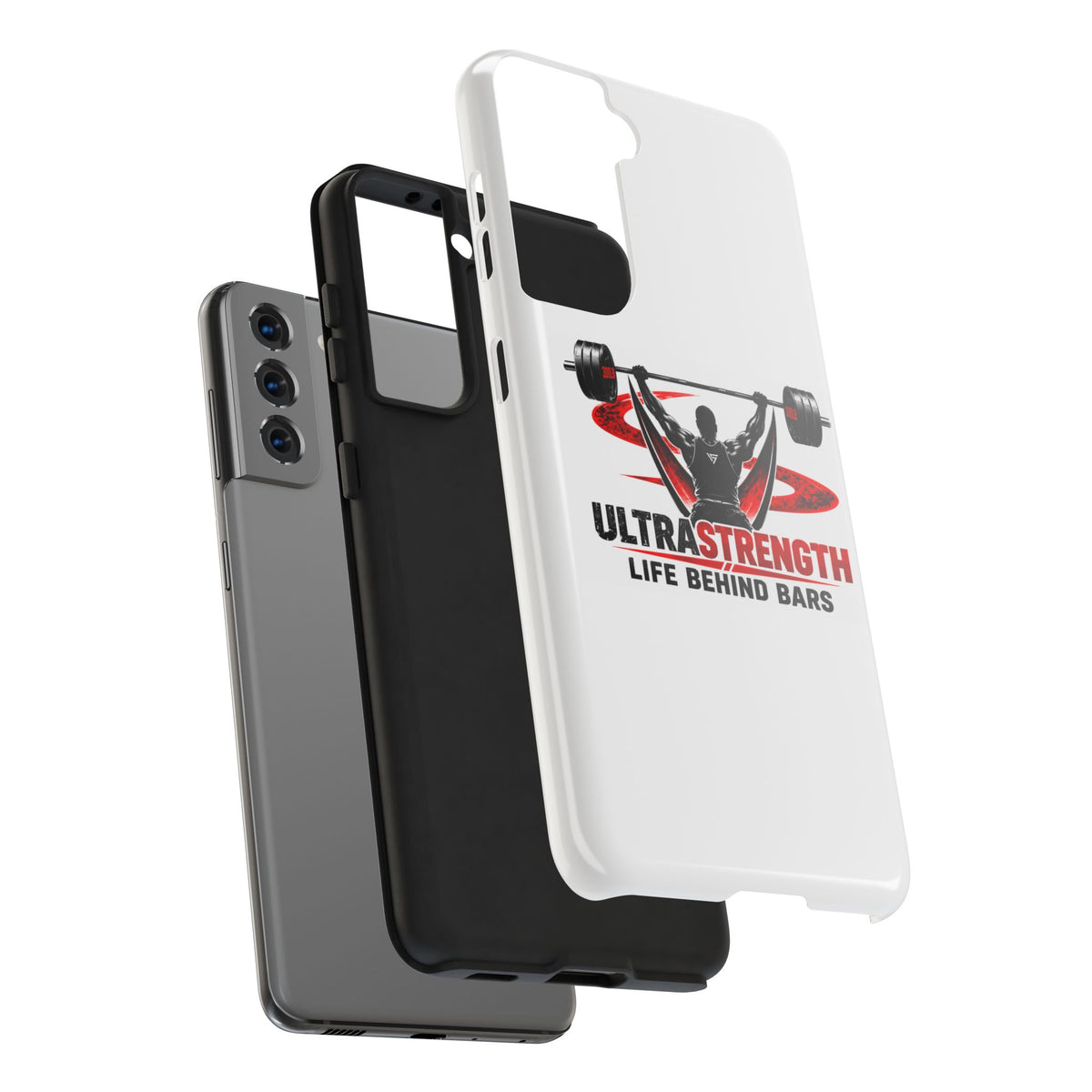 Ultra Strength 'Life Behind Bars' Tough Phone Case — Weightlifting Barbell Design