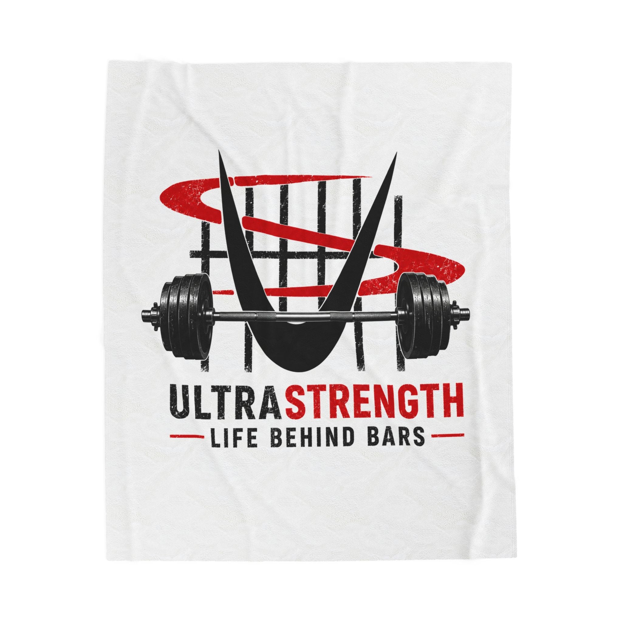 Velveteen Plush Blanket — Ultra Strength “Life Behind Bars” Weightlifting Throw